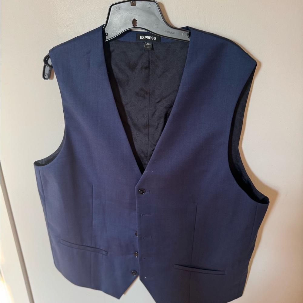 Express Men's Deep Blue Formal Vest